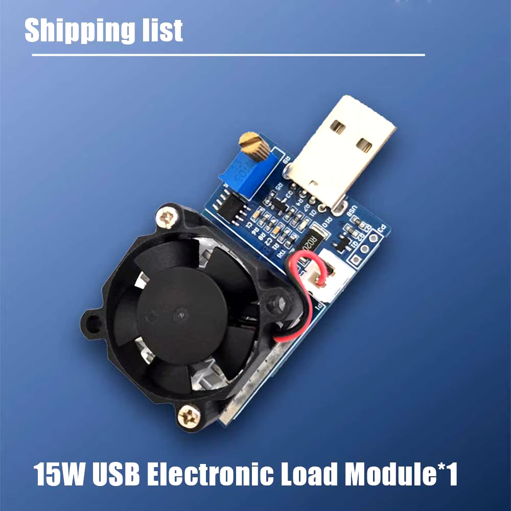 USB Electronic Load 15W Adjustable Constant Current Electronic Load Aging Discharger Intelligent Discharge Resistance