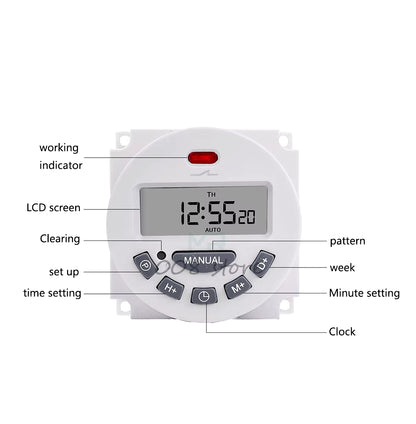 Time Switch L701 Electronic LCD Digital TIMER SWITCH AC220-250V Time Switch Weekly Programmable Electronic Timer