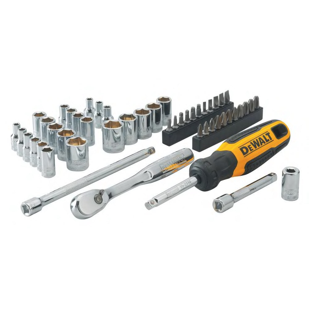 1/4 In. Drive SAE and Metric Mechanics Tool Set (50-Piece)