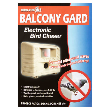 Bird-X Electronic Silent Bird Repeller Balcony Gard Repel Birds Pest Control Pigeons Woodpeckers Electronic Scarecrow