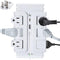 Multi Plug Outlet Extender, 6 Rotating Outlets & 3USB(2A1C) Charger Station, 15A,125V, 1875W, 540J, Wall Surge Protector for Travel Hotel Office Home, White