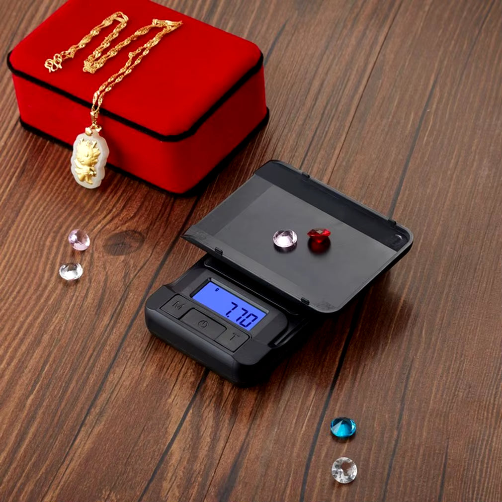 500G/0.1G 200G/0.01G Accurate Electronic Jewelry Gram Scale Precision Electronic Scale Portable Calibration Function LCD