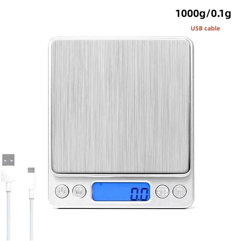 LCD Digital Kitchen Scale Mini Pocket Stainless Steel Precision Jewelry Electronic Balance Weight Electronic Digital Scale