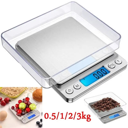 LCD Digital Kitchen Scale Mini Pocket Stainless Steel Precision Jewelry Electronic Balance Weight Electronic Digital Scale