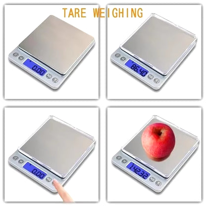 LCD Digital Kitchen Scale Mini Pocket Stainless Steel Precision Jewelry Electronic Balance Weight Electronic Digital Scale