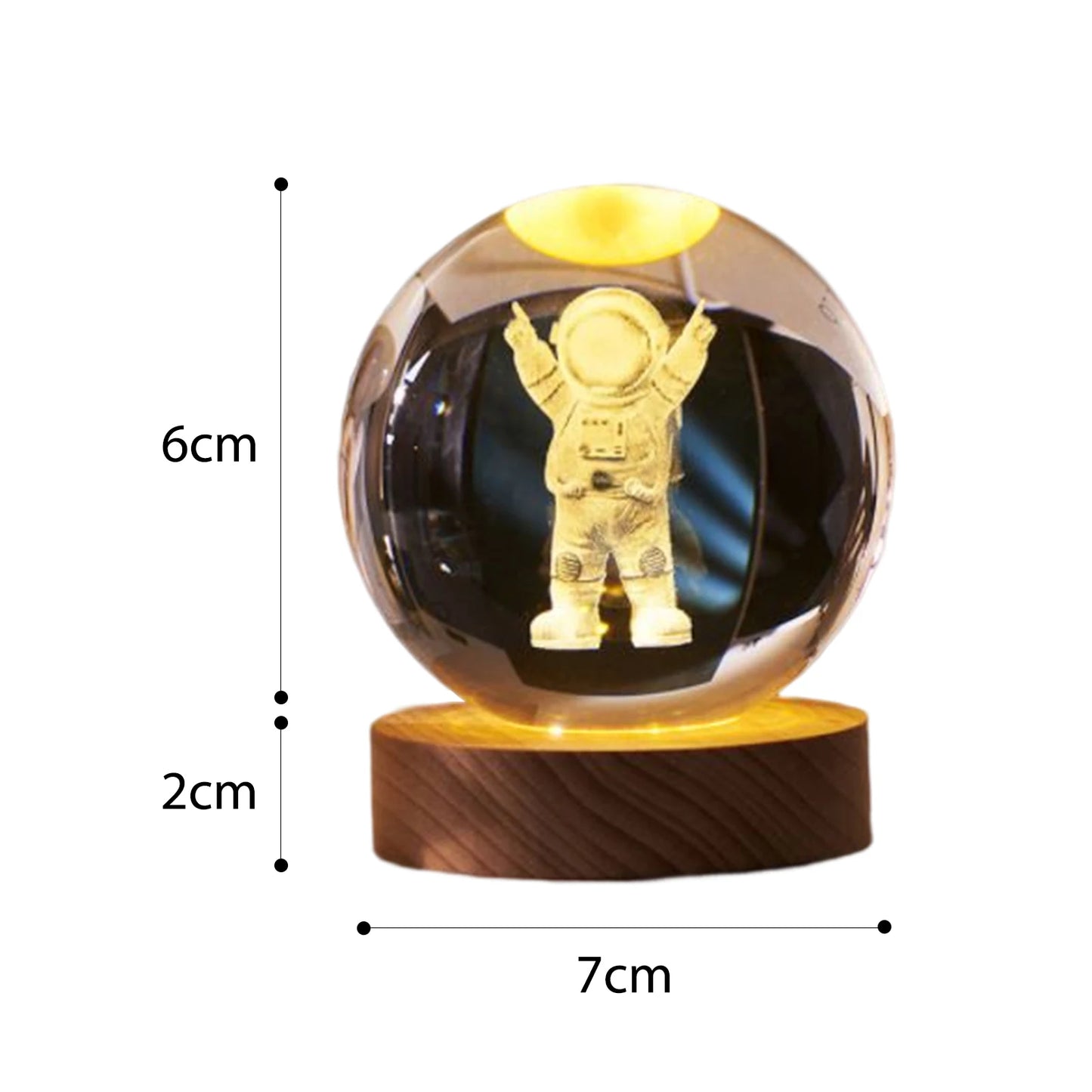 Astronomy Crystal Lights Glowing Planetary Galaxy Astronaut Ball Night Lights Bedside Light Ramadan Decoration Mood Light