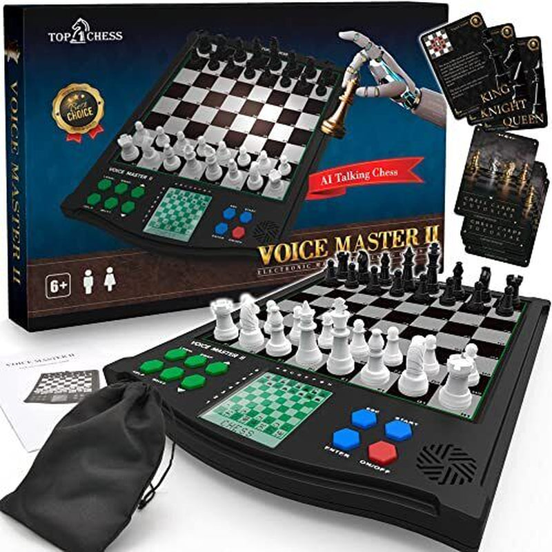 Classic Voice Master Electronic Chess Set - Smart Electronic Chess Board With...