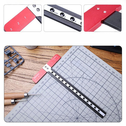 170Mm T Ruler Hollow UA-90042 Right Angle Ruler Woodworking High-Precision Drawing Aluminum CNC Measuring Hand Tools