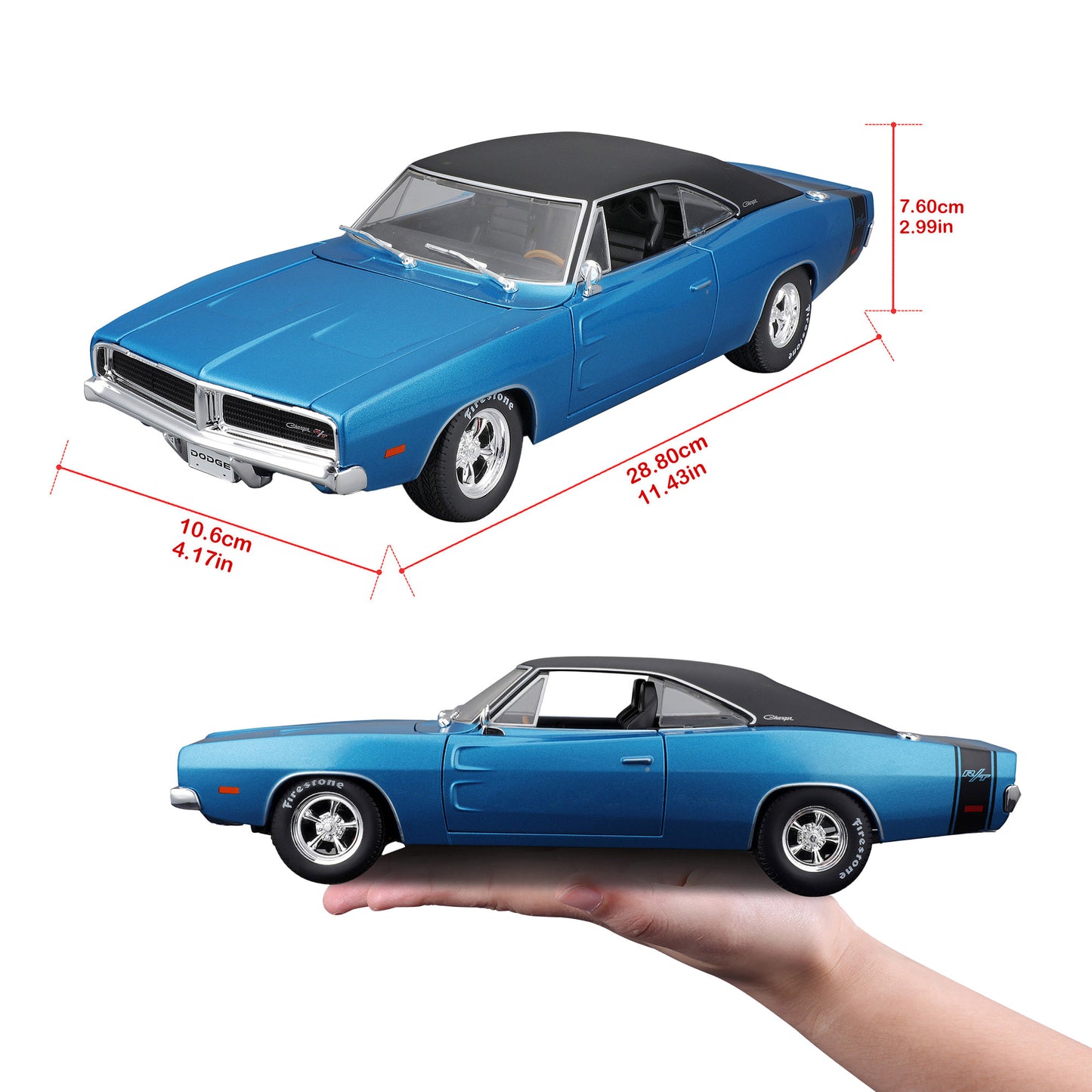 1:18 SE 1969 Dodge Charger R/T Die-Cast Model