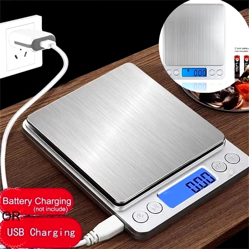 LCD Digital Kitchen Scale Mini Pocket Stainless Steel Precision Jewelry Electronic Balance Weight Electronic Digital Scale