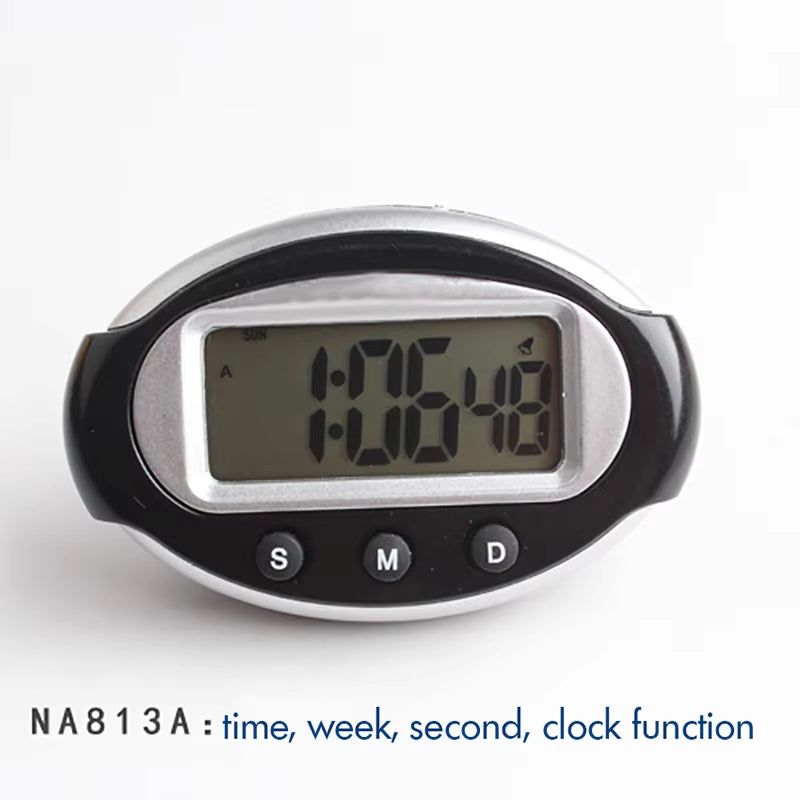 1Pcs Mini Car Digital Clock Electronic Clock Auto Electronic Clock Date LCD Screen Digital Display