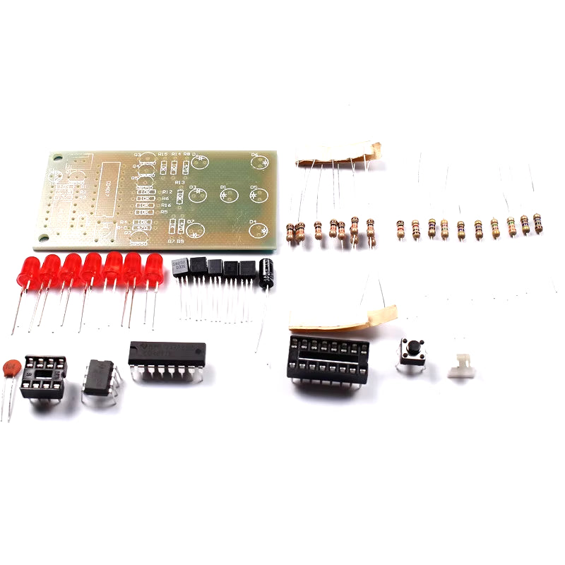 NE555 CD4017 Electronic Module DIY Kit Red LED Light Leds 4.5-5V Electronic Fun Kit Diy Electronic PCB Board Module 74 * 35Mm