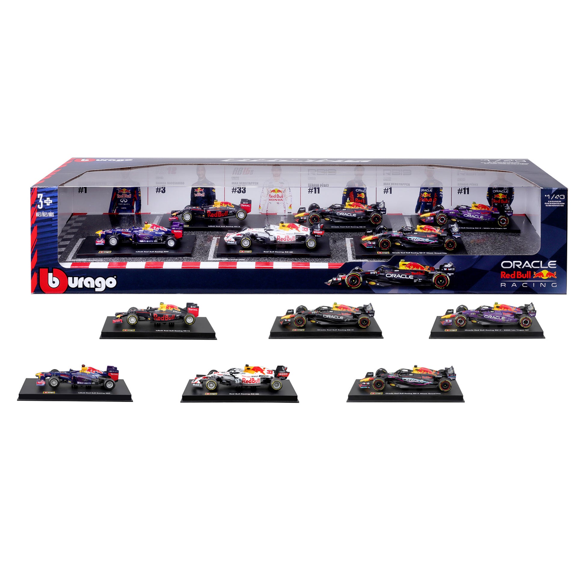 1:43 Red Bull Formula Racing Die-Cast Model 6-Pack