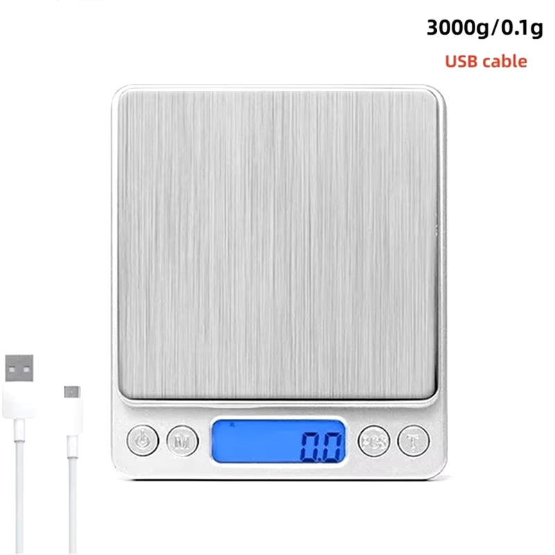 LCD Digital Kitchen Scale Mini Pocket Stainless Steel Precision Jewelry Electronic Balance Weight Electronic Digital Scale