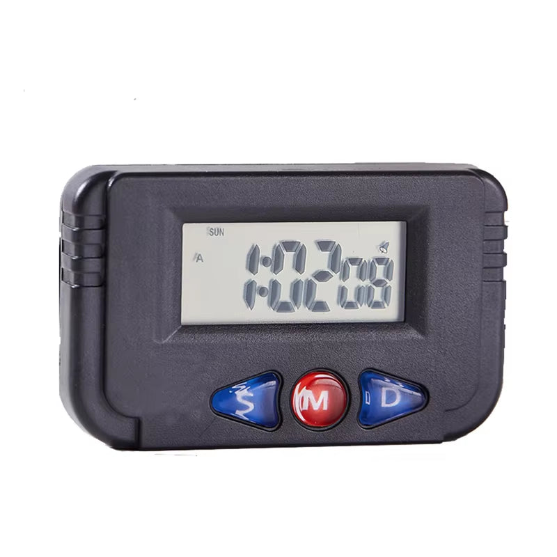 1Pcs Mini Car Digital Clock Electronic Clock Auto Electronic Clock Date LCD Screen Digital Display