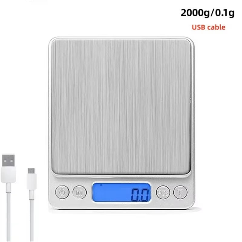 LCD Digital Kitchen Scale Mini Pocket Stainless Steel Precision Jewelry Electronic Balance Weight Electronic Digital Scale